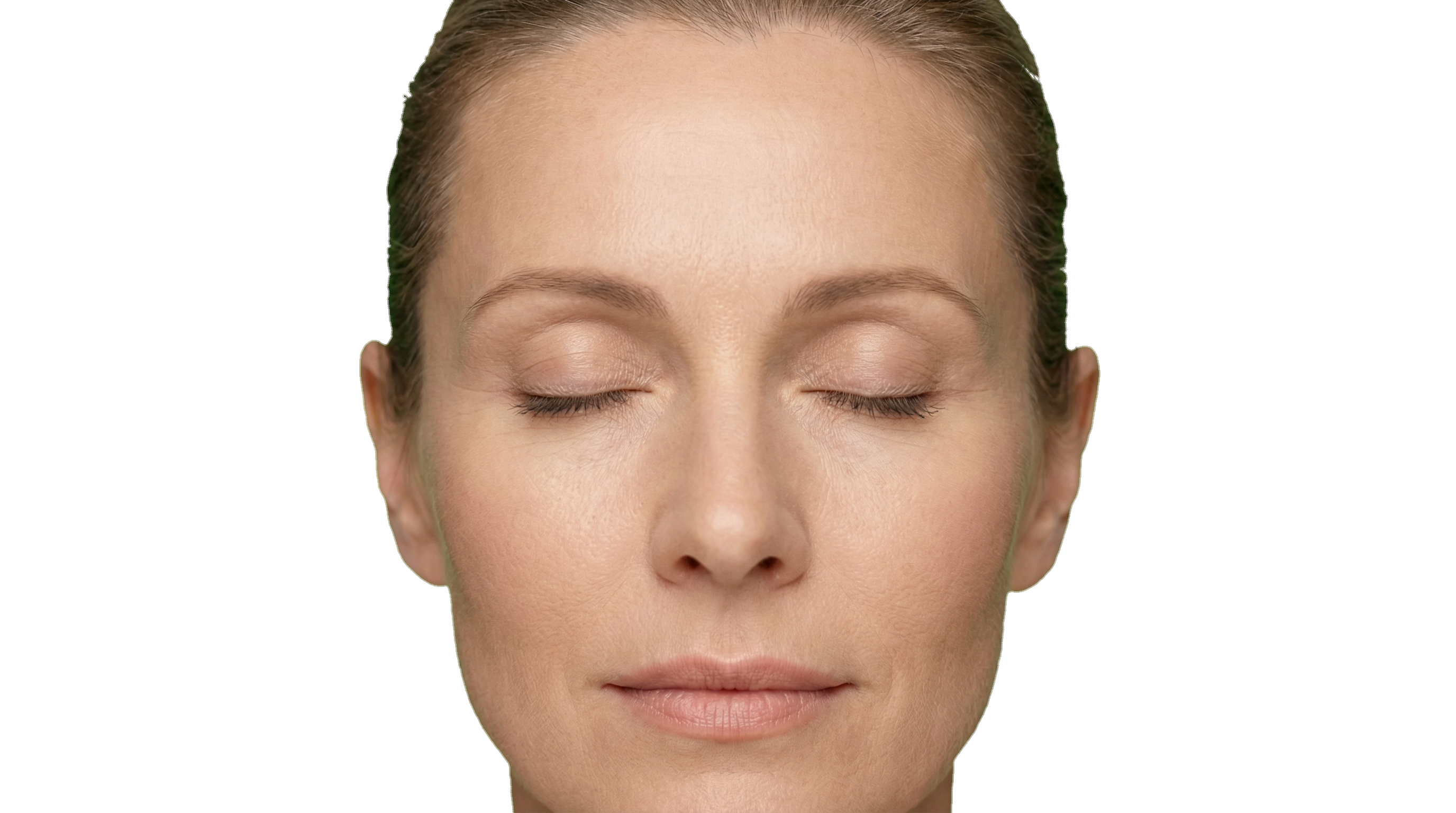 Rejuvenated woman with closed eyes